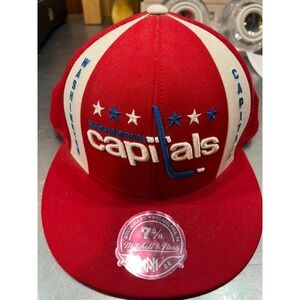Vtg Mitchell and Ness Washington Capitals NHL Fitted Hat Sz 7 3/8 Ovechkin